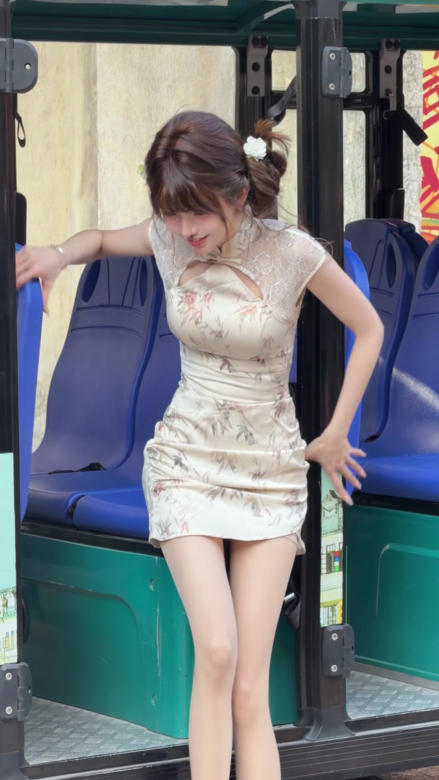 没事 能坐上车就行 #相扑猫 #国风 #古风 #旗袍 #东方美学